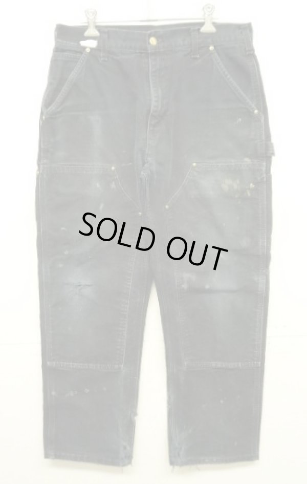 画像1: CARHARTT ダブルニー ダック ペインターパンツ ブラック W32L30 USA製 (VINTAGE)