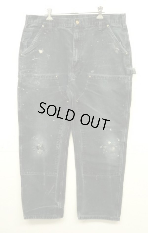 画像1: CARHARTT ダブルニー ダック ペインターパンツ ブラック W38L32 (VINTAGE)