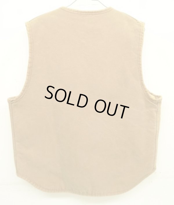 画像5: 70'S CARHARTT プリントタグ 裏地ボア ダックベスト SCOVILLジップ ブラウン USA製 (VINTAGE)