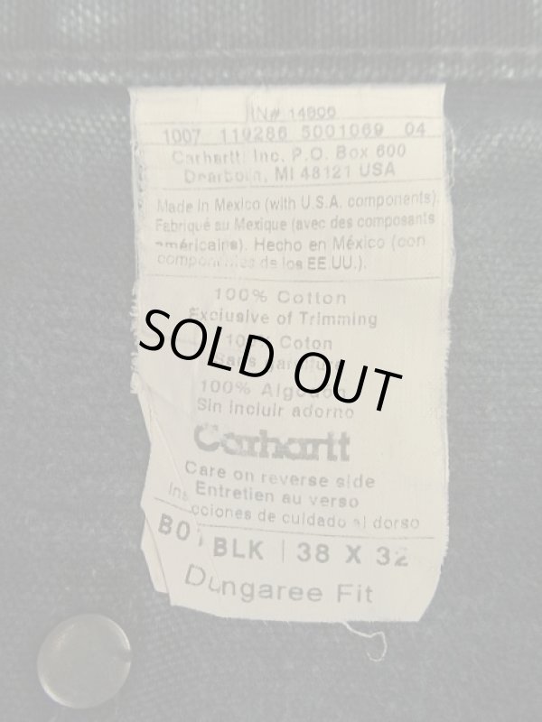 画像2: CARHARTT ダブルニー ダック ペインターパンツ ブラック W38L32 (VINTAGE)