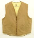 画像1: 70'S CARHARTT プリントタグ 裏地ボア ダックベスト SCOVILLジップ ブラウン USA製 (VINTAGE)