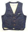 画像1: 80'S WRANGLER "NO-FAULT DENIMS" 裏地ボア デニムベスト インディゴ USA製 (VINTAGE)