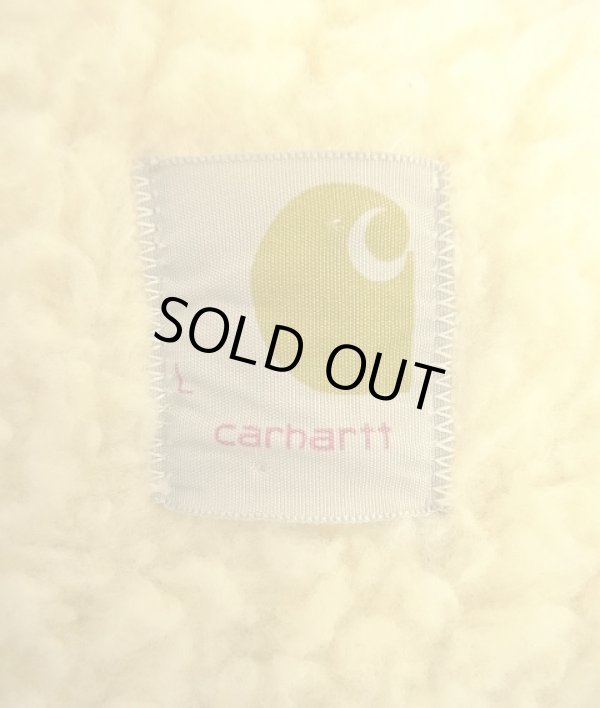 画像2: 70'S CARHARTT プリントタグ 裏地ボア ダックベスト SCOVILLジップ ブラウン USA製 (VINTAGE)