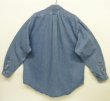 画像3: 90'S RALPH LAUREN "BIG SHIRT" デニム 長袖 BDシャツ インディゴ (VINTAGE)