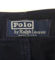 画像2: 90'S RALPH LAUREN "ボックスロゴ" ツープリーツ チノパンツ ネイビー W34L30 USA製 (VINTAGE)