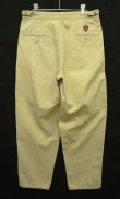 画像4: 90'S RALPH LAUREN ウエスタアジャスター付き ツープリーツ チノパンツ ベージュ W32L30 USA製 (VINTAGE)