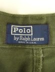 画像2: 90'S RALPH LAUREN "ボックスロゴ" ノープリーツ チノパンツ オリーブ W34L30 USA製 (VINTAGE)