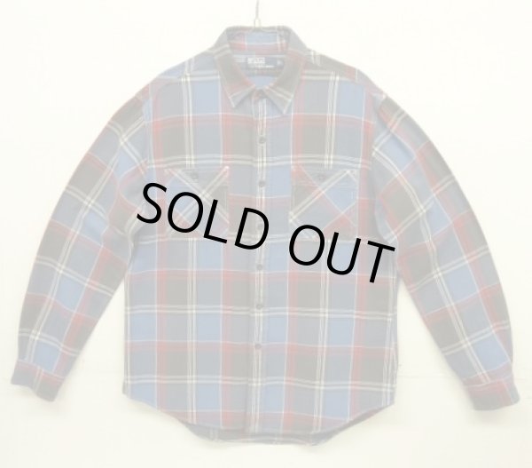 画像1: 90'S RALPH LAUREN フランネル 長袖 ワークシャツ チェック柄 (VINTAGE)