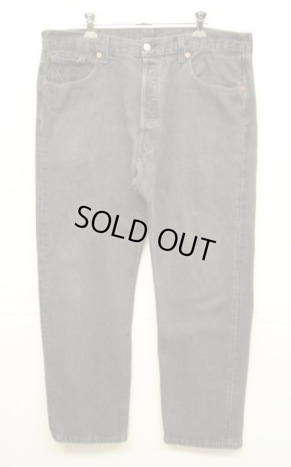 画像1: 90'S LEVIS 501 デニム 先染めブラック W38L30 USA製 (VINTAGE)