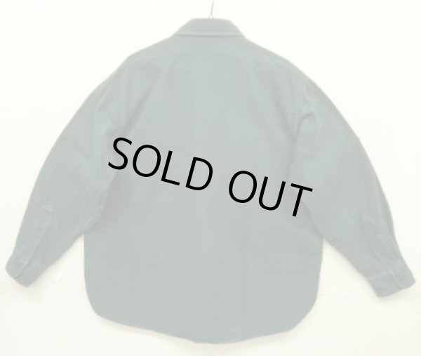 画像4: 90'S LL Bean "CHAMOIS CLOTH SHIRT" 長袖 シャモアクロスシャツ ダークグリーン USA製 (VINTAGE)