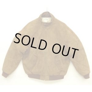 画像: 80'S LL Bean 中綿入り レザー ドリズラージャケット ブラウン SCOVILLジップ USA製 (VINTAGE)