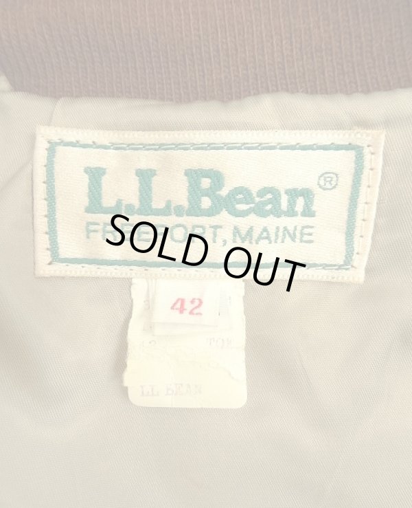 画像2: 80'S LL Bean 中綿入り レザー ドリズラージャケット ブラウン SCOVILLジップ USA製 (VINTAGE)