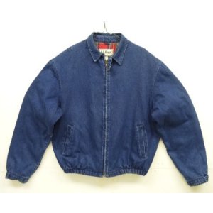 画像: 80'S LL Bean チンスト付き 中綿入り デニム ドリズラージャケット インディゴ USA製 (VINTAGE)