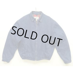 画像: 80'S LL Bean チンスト付き 中綿入り デニム ドリズラージャケット インディゴ USA製 (VINTAGE)