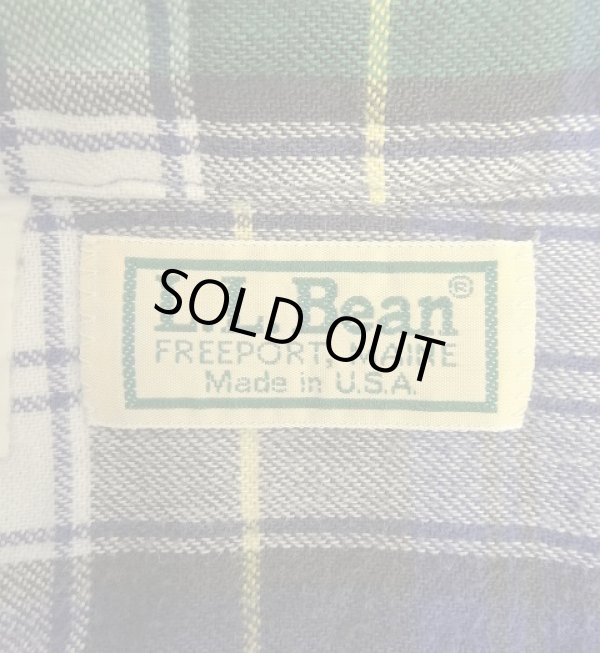 画像2: 90'S LL Bean フランネル 長袖 シャツ チェック柄 USA製 (VINTAGE)