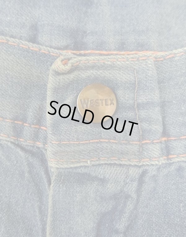 画像2: 60'S WESTEX トップスナップボタン コットン100% デニム ペインターパンツ アルミジップ インディゴ (VINTAGE)