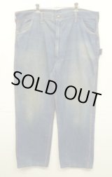 画像: 60'S WESTEX トップスナップボタン コットン100% デニム ペインターパンツ アルミジップ インディゴ (VINTAGE)