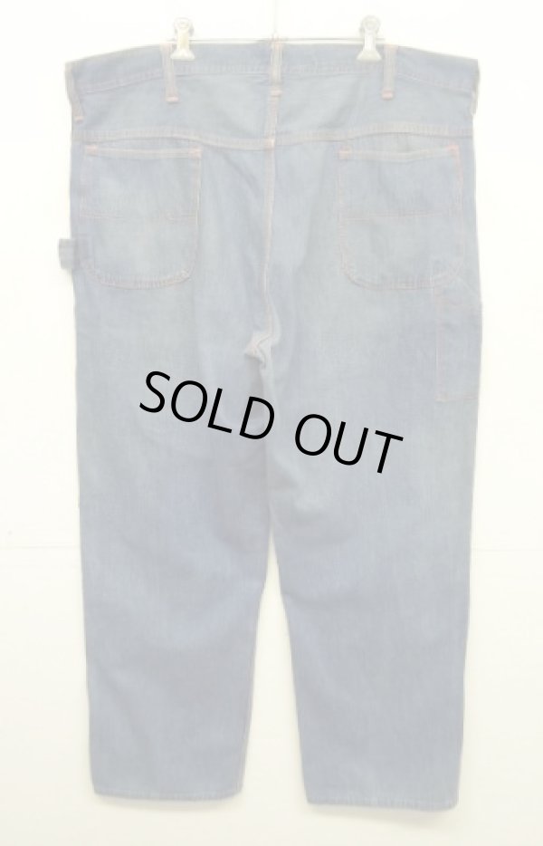 画像5: 60'S WESTEX トップスナップボタン コットン100% デニム ペインターパンツ アルミジップ インディゴ (VINTAGE)