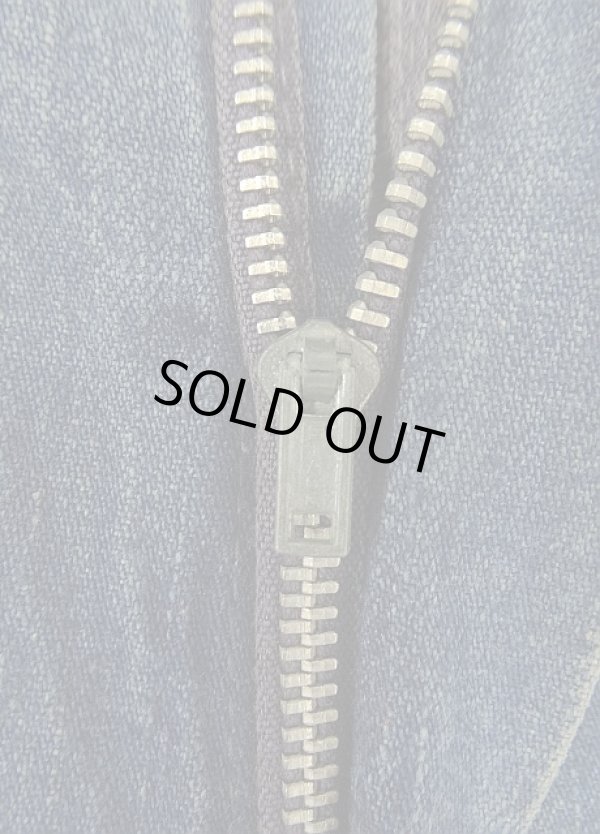 画像4: 60'S WESTEX トップスナップボタン コットン100% デニム ペインターパンツ アルミジップ インディゴ (VINTAGE)