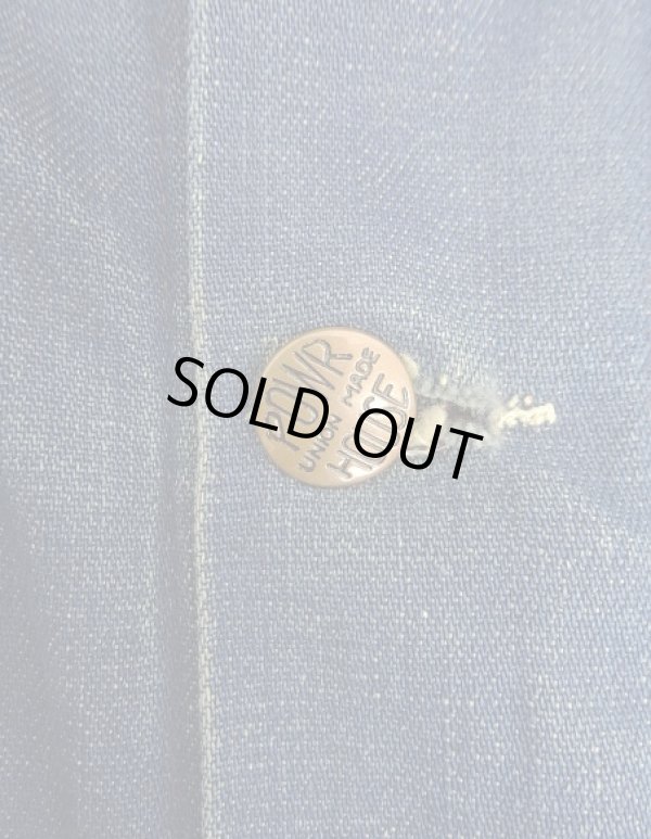 画像2: 60'S POWR HOUSE 裏地キルティング デニム カバーオール インディゴ USA製 (VINTAGE)