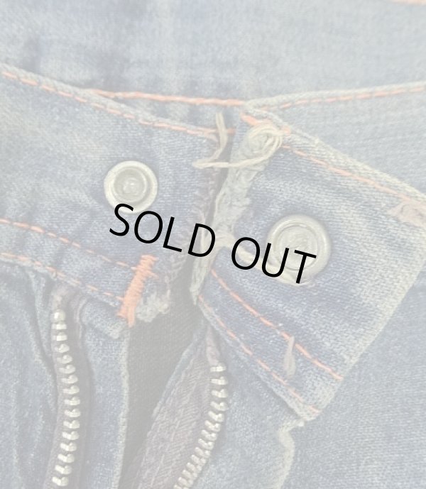 画像3: 60'S WESTEX トップスナップボタン コットン100% デニム ペインターパンツ アルミジップ インディゴ (VINTAGE)