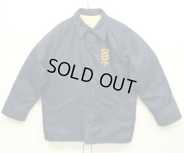 画像1: 90'S KING LOUIE 裏地ボア付き コーチジャケット ネイビー USA製 (MINT CONDITION)