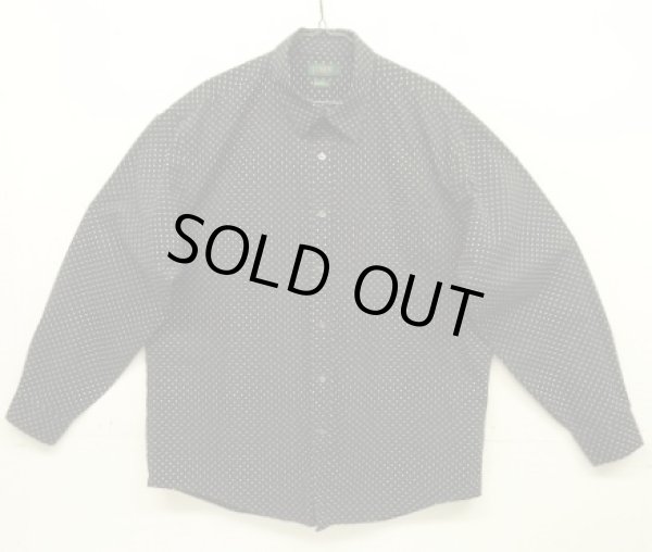 画像1: 90'S J.CREW 旧タグ 長袖 ポプリンシャツ ポルカドット (VINTAGE)