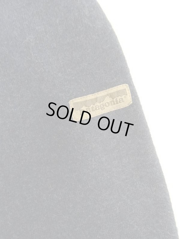 画像5: 02'S PATAGONIA ハーフジップ レザートリム ニット ネイビー USA製 (VINTAGE)