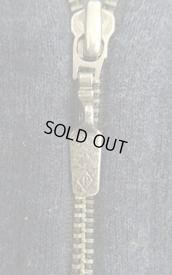 画像4: 02'S PATAGONIA ハーフジップ レザートリム ニット ネイビー USA製 (VINTAGE)