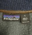 画像2: 02'S PATAGONIA ハーフジップ レザートリム ニット ネイビー USA製 (VINTAGE)
