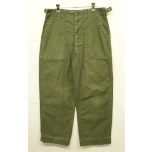 画像: 60'S アメリカ軍 US ARMY "OG107" 初期モデル コットンサテン 平ボタン ベイカーパンツ (VINTAGE)