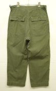 画像6: 60'S アメリカ軍 US ARMY "OG107" 初期モデル コットンサテン 平ボタン ベイカーパンツ (VINTAGE)
