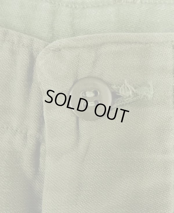 画像3: 60'S アメリカ軍 US ARMY "OG107" 初期モデル コットンサテン 平ボタン ベイカーパンツ MEDIUM (VINTAGE)