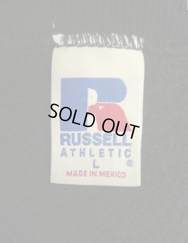 画像2: 90'S RUSSELL ATHLETIC 前Vガゼット付き クルーネック スウェットシャツ ブラック メキシコ製 (VINTAGE)