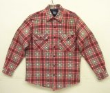 画像: 90'S SEARS 裏地キルティング プリントフランネル ワークシャツ チェック柄 (VINTAGE)