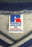 画像2: 90'S RUSSELL ATHLETIC ライン入りリブ Vネック スウェットシャツ ヘザーグレー USA製 (VINTAGE)