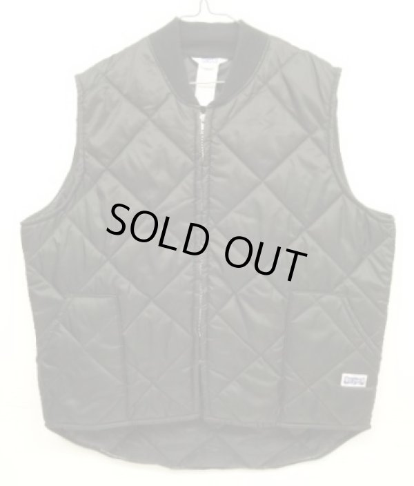 画像1: 80'S BIG SMITH 三角タグ キルティングベスト ブラック USA製 (DEADSTOCK)