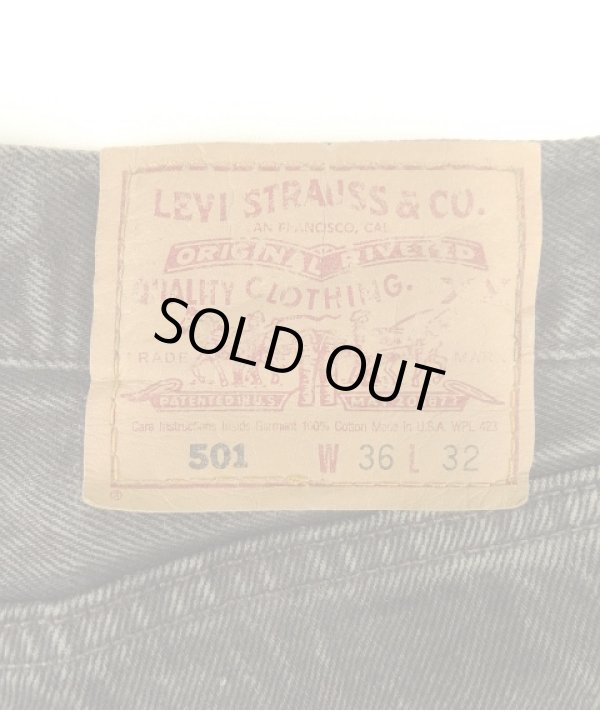 画像4: 90'S LEVIS 501 デニム ブラック USA製 W36L32 (VINTAGE)