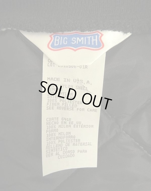 画像2: 80'S BIG SMITH 三角タグ キルティングベスト ブラック USA製 (DEADSTOCK)