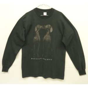 画像: 90'S WILLIAM WEGMAN "ARC" 長袖 Tシャツ ブラック USA製 (VINTAGE)