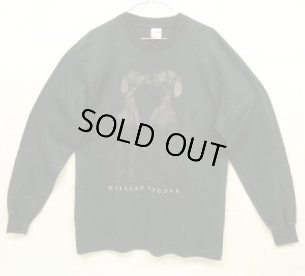 画像1: 90'S WILLIAM WEGMAN "ARC" 長袖 Tシャツ ブラック USA製 (VINTAGE)