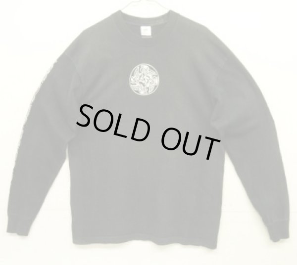 画像1: 90'S FASHION VICTIM 袖＆両面プリント 長袖 Tシャツ ブラック USA製 (VINTAGE)