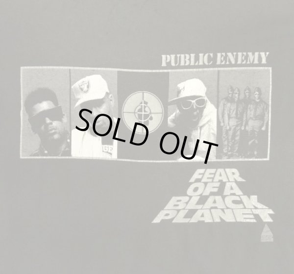 画像3: 90'S PUBLIC ENEMY "FEAR OF A BLACK PLANET" シングルステッチ 両面プリント 半袖 Tシャツ ブラック USA製 (VINTAGE)