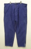 画像1: 50'S KONECO モールスキン フックボタン ワークパンツ インクブルー (VINTAGE)