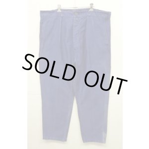 画像: 50'S KONECO モールスキン フックボタン ワークパンツ インクブルー (VINTAGE)