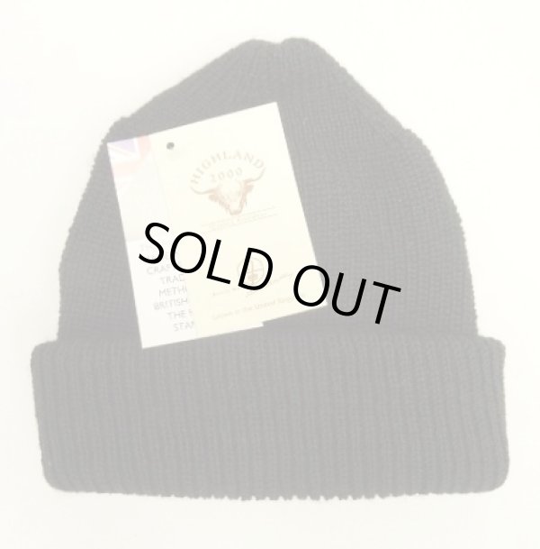 画像1: HIGHLAND 2000 ウール ワッチキャップ ブラック イングランド製 (NEW) 