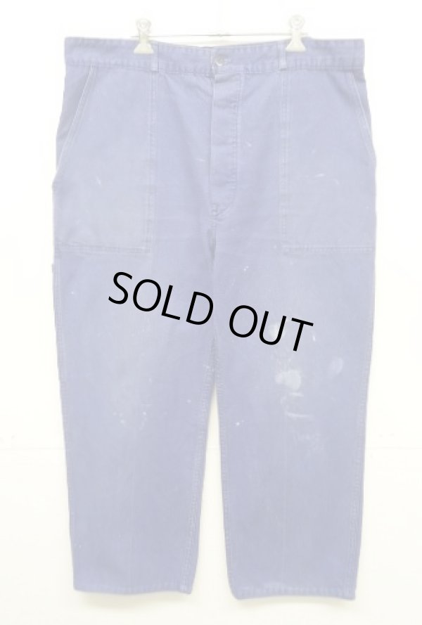 画像1: 70'S ユーロワーク ワークパンツ フェードブルー (VINTAGE)