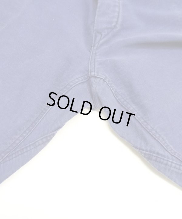 画像4: 50'S KONECO モールスキン フックボタン ワークパンツ インクブルー (VINTAGE)