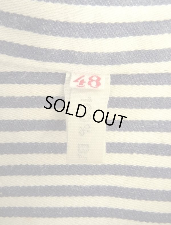 画像2: 50'S ユーロワーク Vポケット ショート丈 ワークジャケット カバーオール ストライプ (VINTAGE)