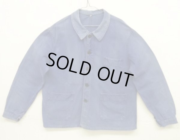 画像1: 60'S LE MONT ST MICHAEL ワークジャケット カバーオール フェードブルー (VINTAGE)